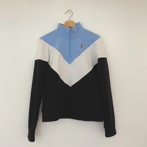 fila colorblock quarterzip